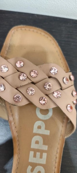 Sandalias Gioseppo Beige Talla 40 con Pedrería