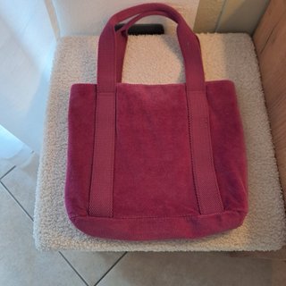 Borsa Guru rosa con fiore turchese