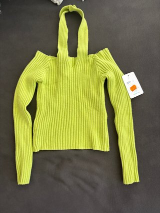 Top mujer manga larga verde S