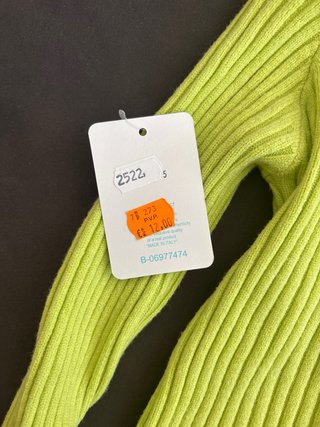 Top mujer manga larga verde S