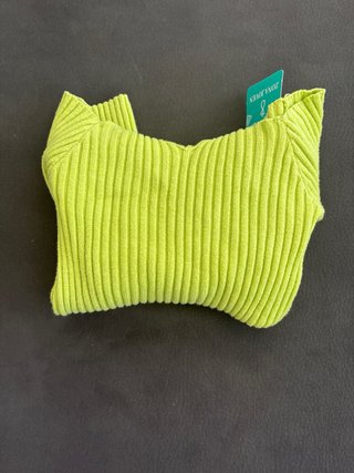 Top mujer manga larga verde S