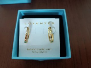 Pendientes Luxenter Bañados en Oro Hipoalergénicos