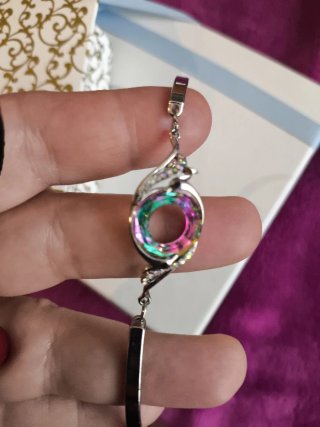 Pulsera Ave Fénix Cristal Arcoíris