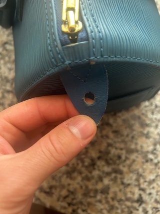 Borsa Louis Vuitton Speedy 25 Pelle Epi Blu
