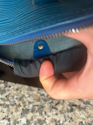 Borsa Louis Vuitton Speedy 25 Pelle Epi Blu