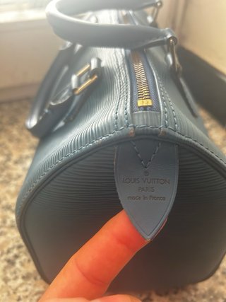 Borsa Louis Vuitton Speedy 25 Pelle Epi Blu