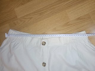 Falda midi lino blanca