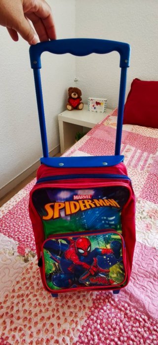 Mochila Spiderman con ruedas infantil