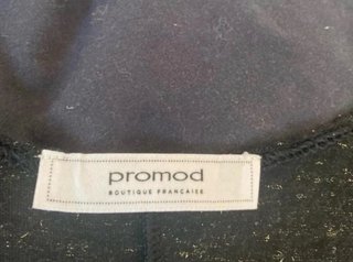 Camiseta tirantes Promod negra detalles dorados