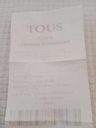 Anillo Tous Plata Ajustable
