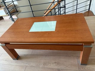 Mesa de centro madera y cristal