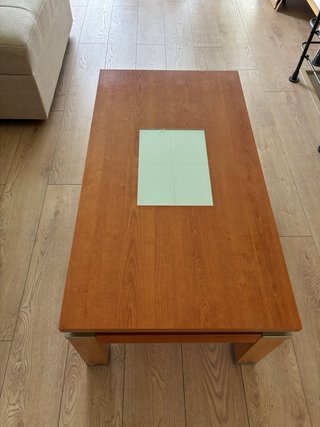 Mesa de centro madera y cristal