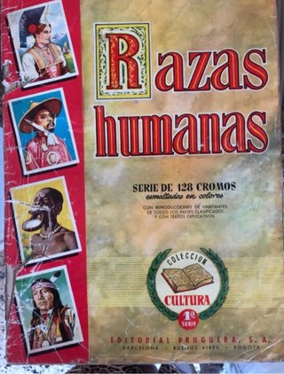 Álbum cromos Razas Humanas Bruguera