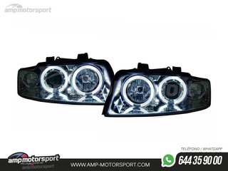 FAROS DELANTEROS OJOS DE ANGEL CCFL PARA AUDI A4 B6