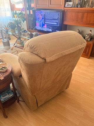 Sillón reclinable eléctrico polipiel beige