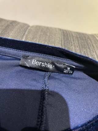 Vestido Terciopelo Azul Manga Larga