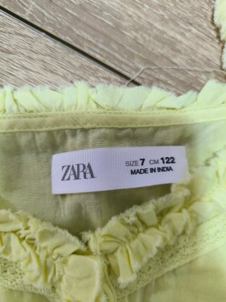 Blusa Zara Amarilla Bordada Tirantes