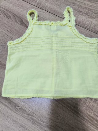 Blusa Zara Amarilla Bordada Tirantes