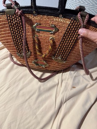 Bolso Rafia Vintage Trenzado Multicolor