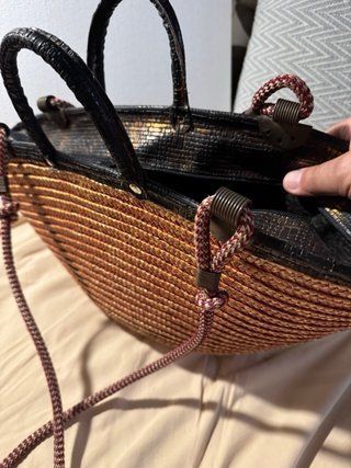 Bolso Rafia Vintage Trenzado Multicolor