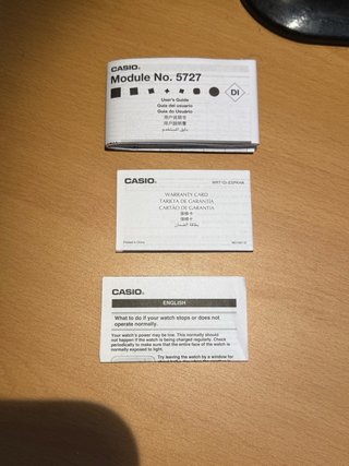 Casio Sapphire Solar Azul - Exclusivo / Sin Uso