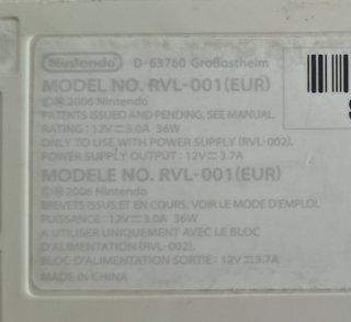 Nintendo Wii Consola RVL-001 EUR Blanca