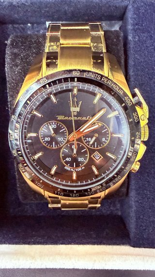 Reloj Versace Cronógrafo Dorado y Azul