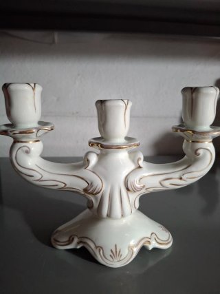 Candelabro porcelana alemana años 50