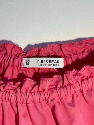 Top Rosa de algodón Pull & Bear talla M