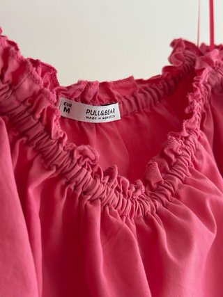 Top Rosa de algodón Pull & Bear talla M