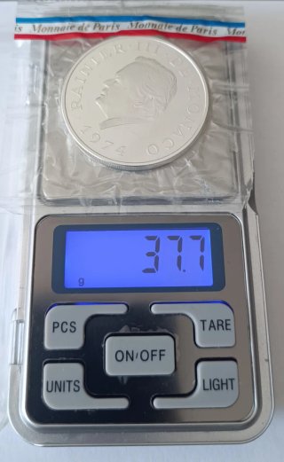 MONEDA PLATA MONACO 100 FRANCOS 1974 RAINIERO III!