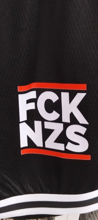 Fck Nzs mesh shorts antiracism punk