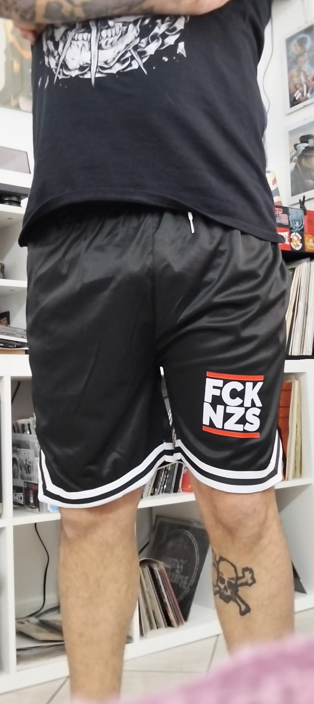 Fck Nzs mesh shorts antiracism punk