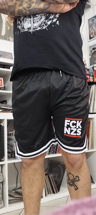 Fck Nzs mesh shorts antiracism punk