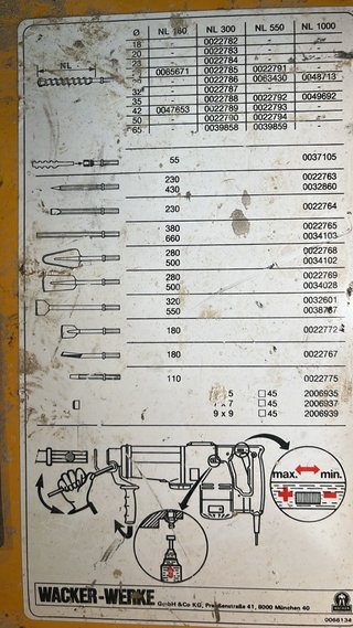 Martillo Demoledor Wacker Profesional + Maletín