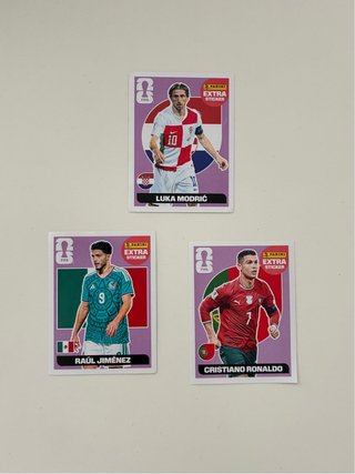 3 Cromos Extra Sticker Mundial precio negociable