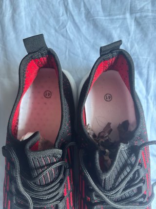Zapatillas Malla Transpirable Negras Rojas