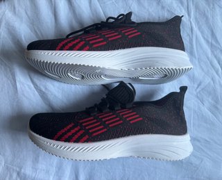 Zapatillas Malla Transpirable Negras Rojas