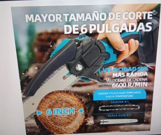 Mini motosierra 6 eléctrica 21V