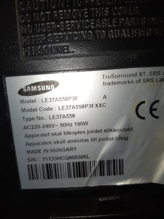 Samsung TV 37 FullHD
