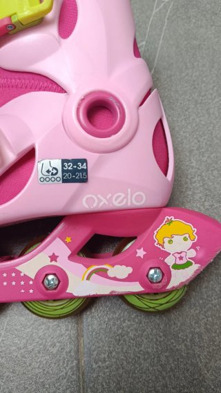 Patines Oxelo Niños Ajustables Rosa Talla 32-34