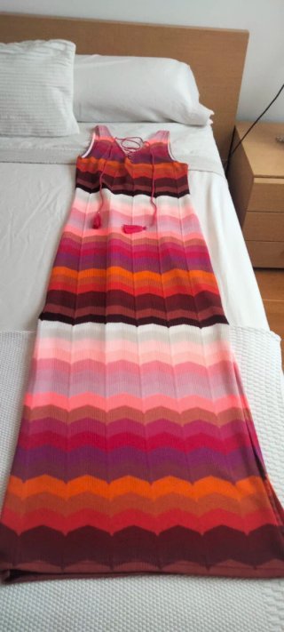 Vestido Guess Multicolor Zigzag Largo