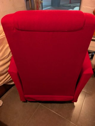 Poltrona relax reclinabile in tessuto rosso