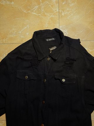 Chaqueta vaquera negra Shein Talla S