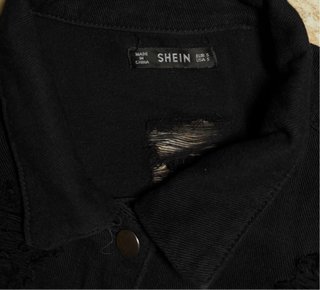 Chaqueta vaquera negra Shein Talla S