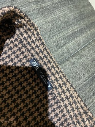 Top manga larga estampado pata de gallo