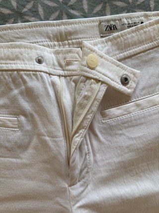 Pantalón Leggings Zara Blanco Crudo