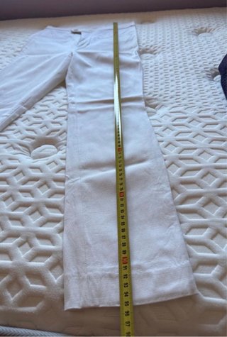 Pantalón Leggings Zara Blanco Crudo