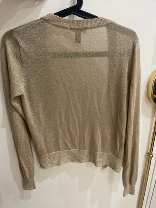 MNG Chaqueta Brillo Dorado Talla S