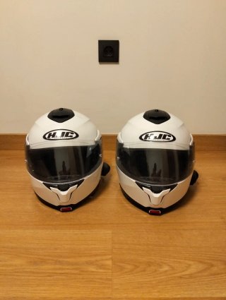 2 Cascos de Moto Blancos